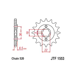 JTF1553 első lánckerék Bestseller