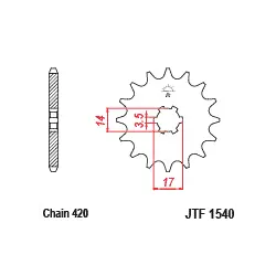 Legjobb ár JTF1540 első lánckerék