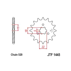 Expressz kézbesítés JTF1445 első lánckerék