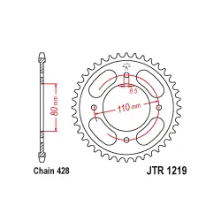 Népszerű JTR1219 Hátsó lánckerék