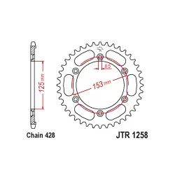 Exkluzív ajánlat JTR1258 Hátsó lánckerék