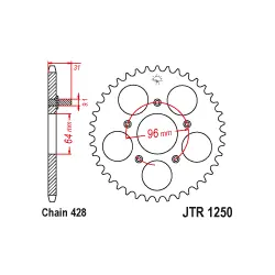 JTR1250 Hátsó lánckerék Kiárusítás