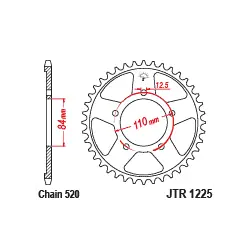 JTR1225 Hátsó lánckerék Kedvezményes ár