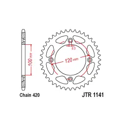 JTR1141 Hátsó lánckerék Biztonságos vásárlás