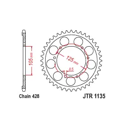 JTR1135 Hátsó lánckerék Ne maradj le