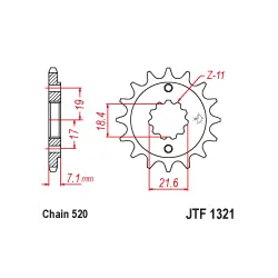 JTF1321 első lánckerék Legkelendőbb