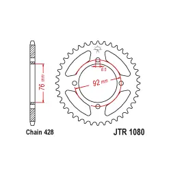 JTR1080 Hátsó lánckerék Biztonságos vásárlás
