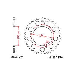 Ingyenes szállítás JTR1134 Hátsó lánckerék