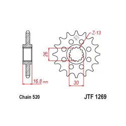 JTF1269 első lánckerék Kihagyhatatlan ajánlat