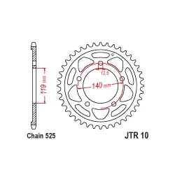 JTR10 Hátsó lánckerék Akció