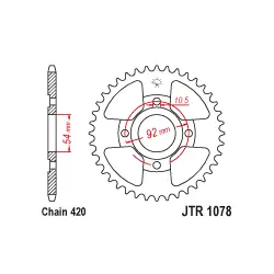 Utolsó esély JTR1078 Hátsó lánckerék