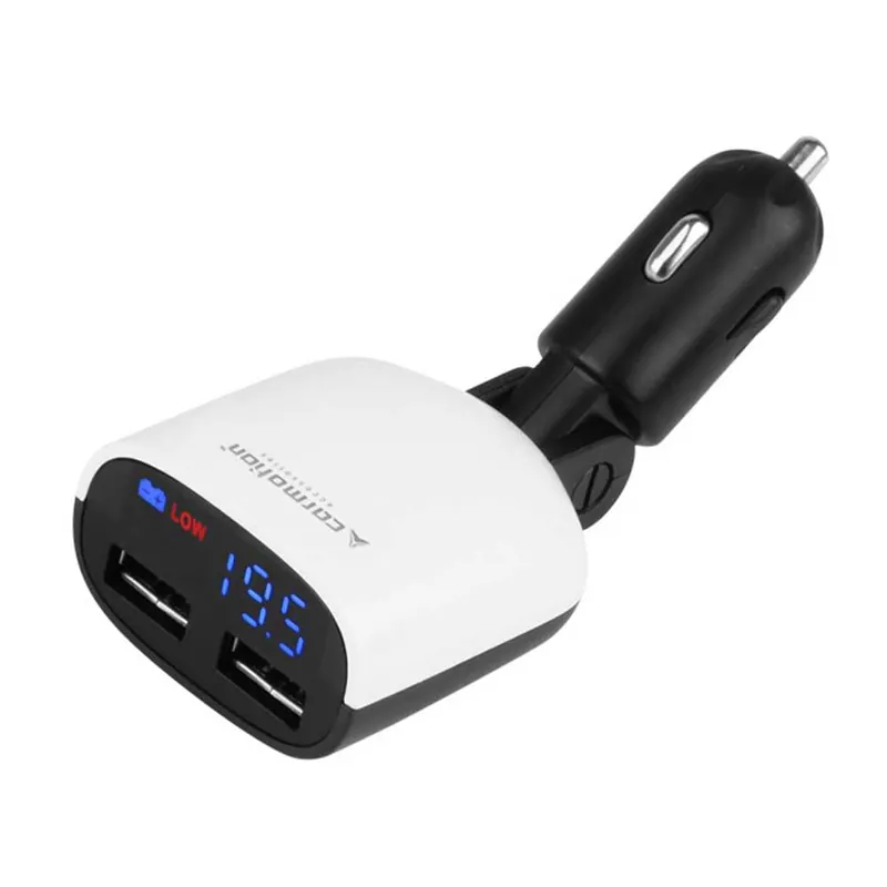 Biztonságos fizetés Autós töltő voltmérővel, alacsony feszültség riasztóval