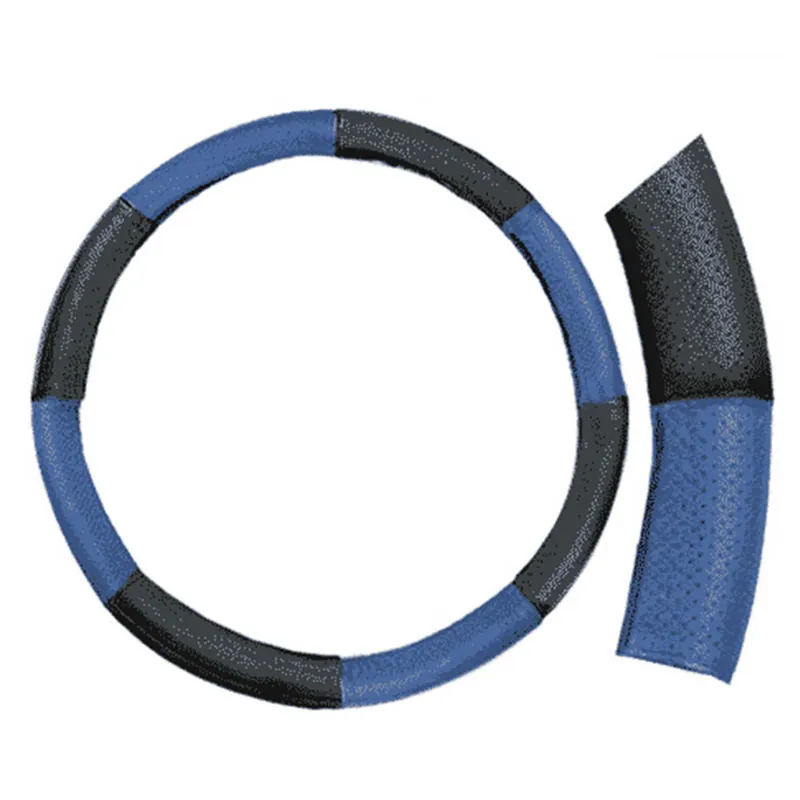 Expressz kézbesítés Bőr kormányvédő fekete - kék