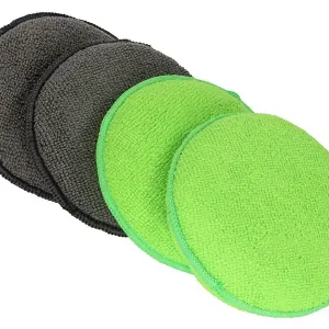 Mikroszálas borítású szivacsos applikátor készlet zsebbel, átmérő. 12,5 cm, 4 db. Expressz kézbesítés