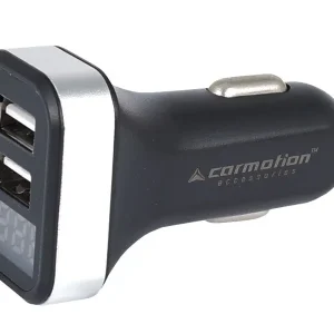 Szezonális akció Töltő USB x2, 2.1A, a szivargyújtó aljzathoz 12/24V, feszültségmérővel