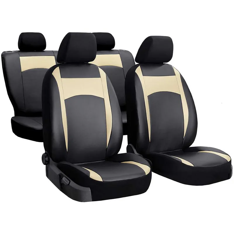 Univerzális Bézs bőr üléshuzat Design Szuper akció