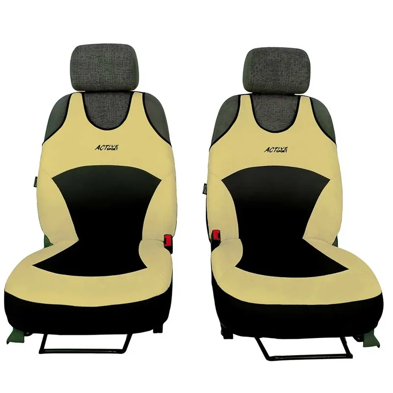 Kedvezmény Univerzális bézs-fekete üléshuzat trikó Active Sport (alkantara bőr)