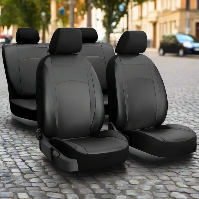 Univerzális Fekete bőr üléshuzat Design Utolsó esély
