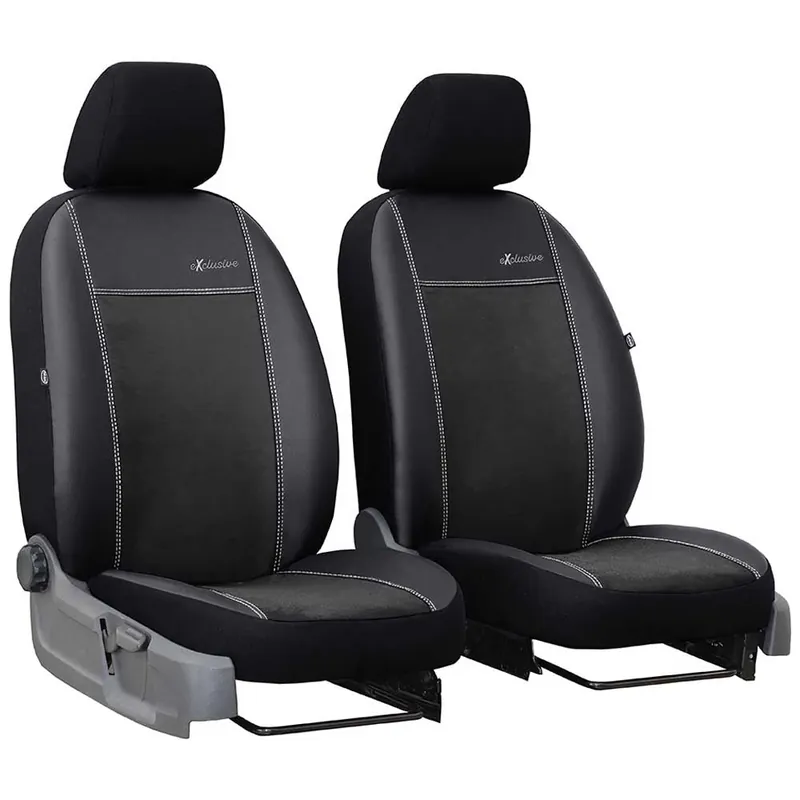 Univerzális Fekete üléshuzat Exclusive Alkantara 1+1 Prémium