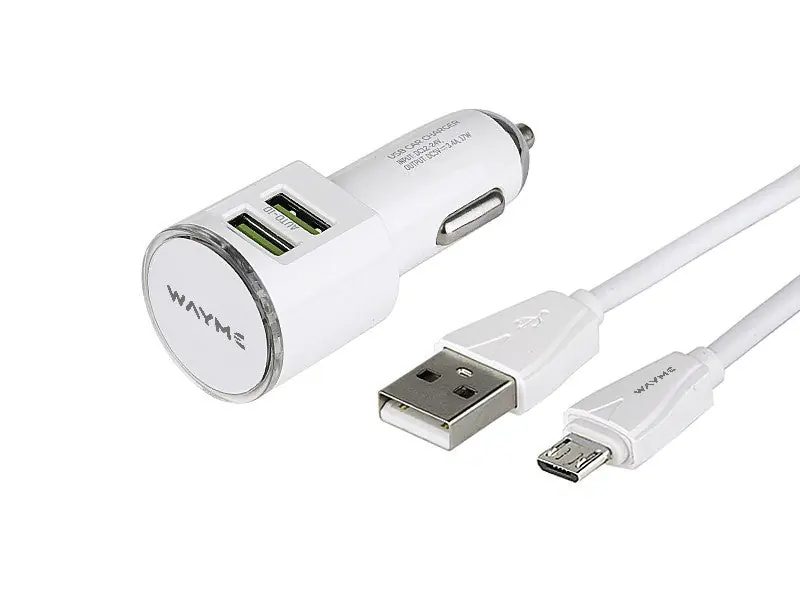 WAYME töltő 12/24V 2x USB 3.4A + kábel micro USB csatlakozóval Kedvezményes ár