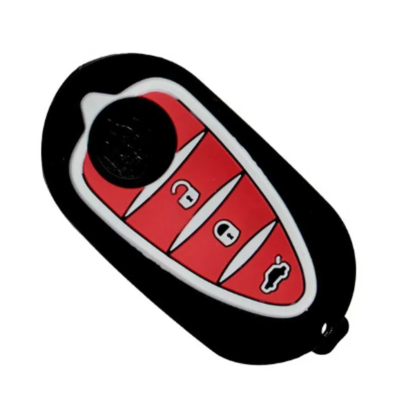 Alfa Romeo 3 gombos szilikon tok - Fekete Biztonságos fizetés