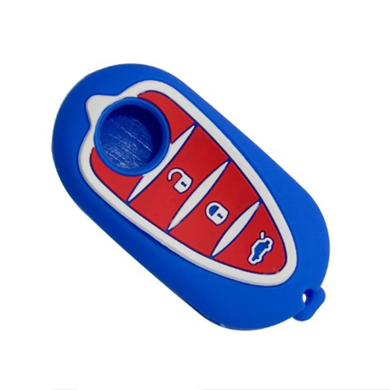 Alfa Romeo 3 gombos szilikon tok - Kék Szuper ajánlat