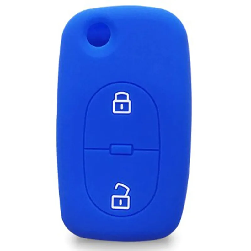Expressz kézbesítés Audi kulcs szilikon tok 2 gombos - Kék