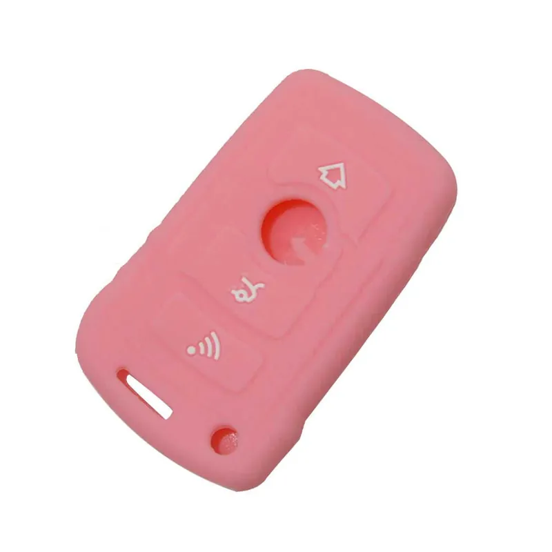 Exkluzív ajánlat BMW 3 gombos szilikon tok - Rózsaszín