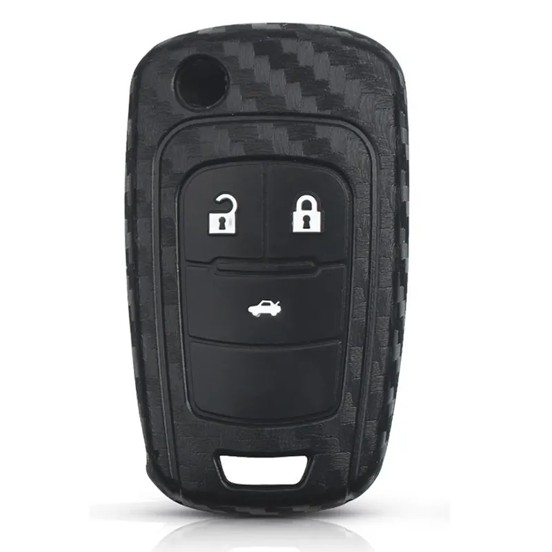Különleges ajánlat Chevrolet kulcs szilikon tok 3 gombos CARBON