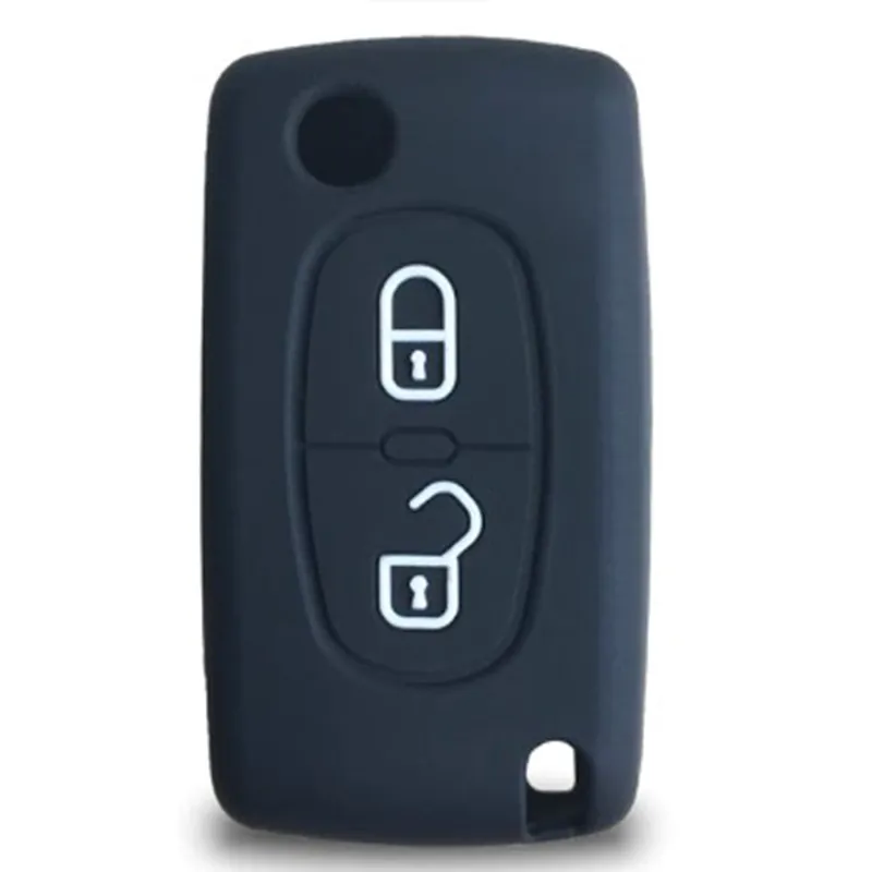 Citroen kulcs szilikon tok 2 gombos - Fekete Csak ma