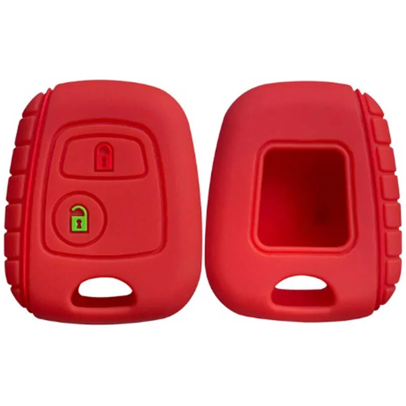 Citroen kulcs szilikon tok 2 gombos Piros Rendeld meg most