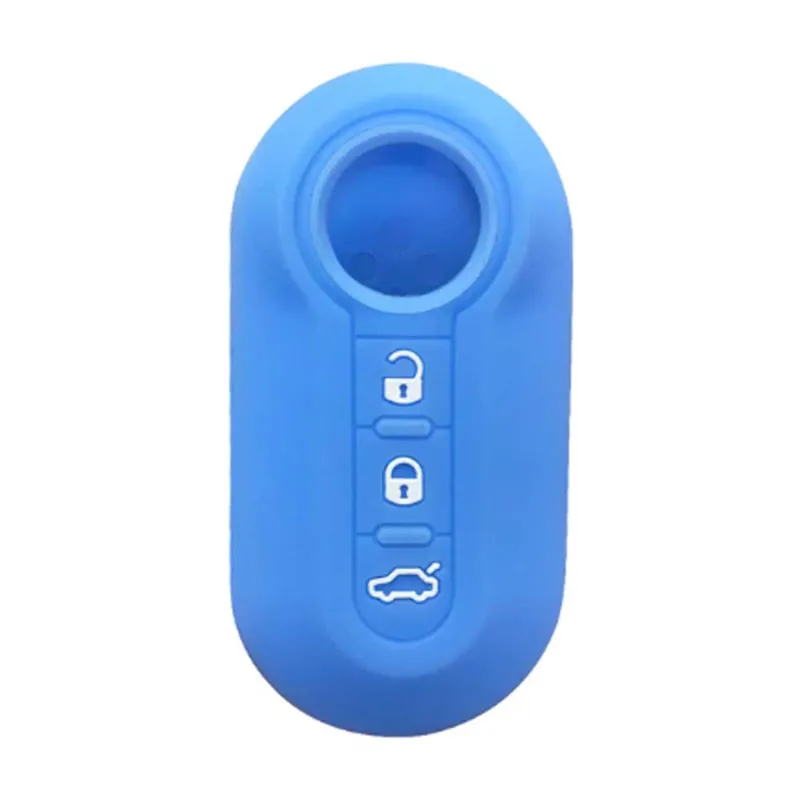 Prémium Fiat 3 gombos szilikon tok - Rózsaszín