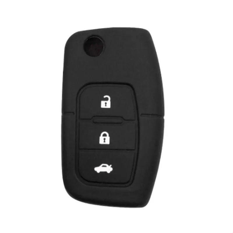 Ford 3 gombos szilikon tok - Fekete Csak ma