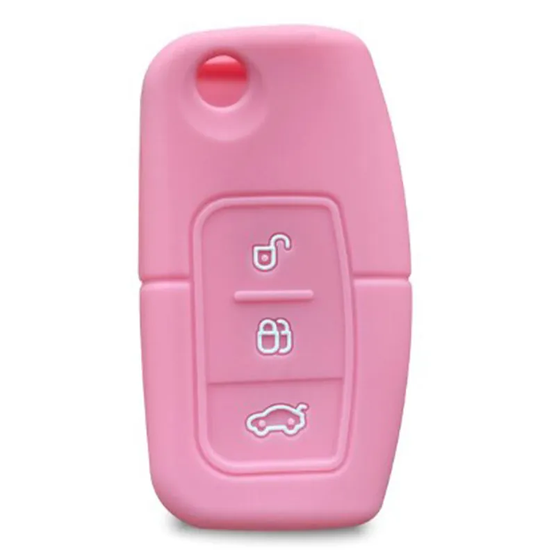 Ford kulcs szilikon tok 3 gombos - Pink Expressz kézbesítés