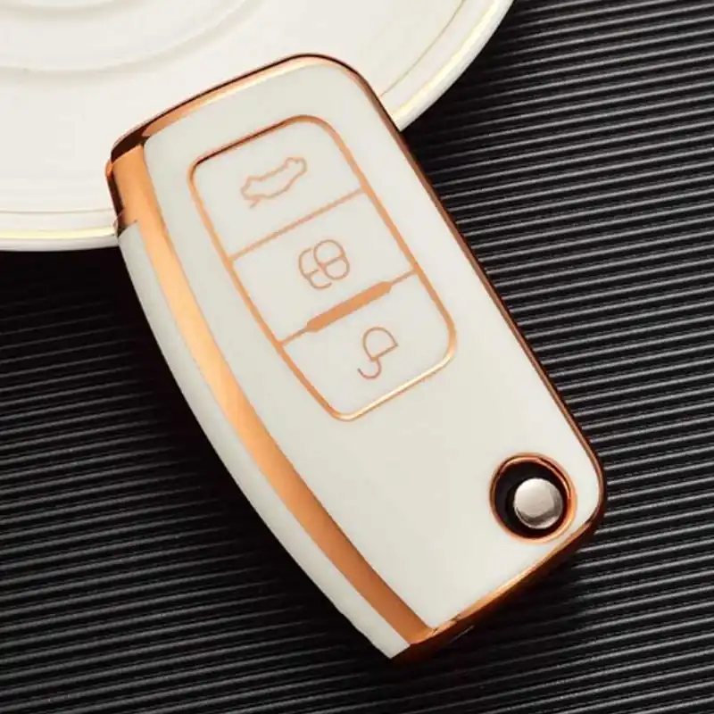 Ford kulcs TPU tok 3 gombos - Fehér Újdonság