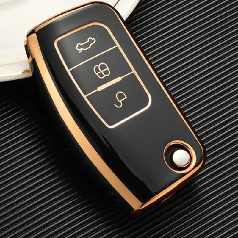 Ford kulcs TPU tok 3 gombos - Fekete Vásárlói kedvenc