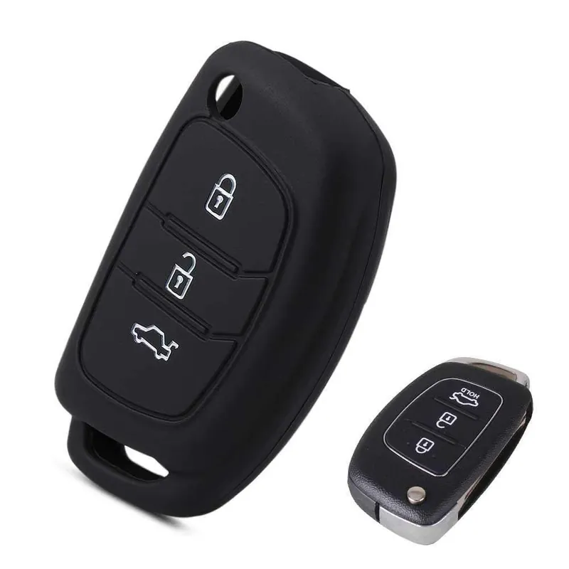 Hyundai bicskakulcs szilikon tok 3 gombos Kedvezmény