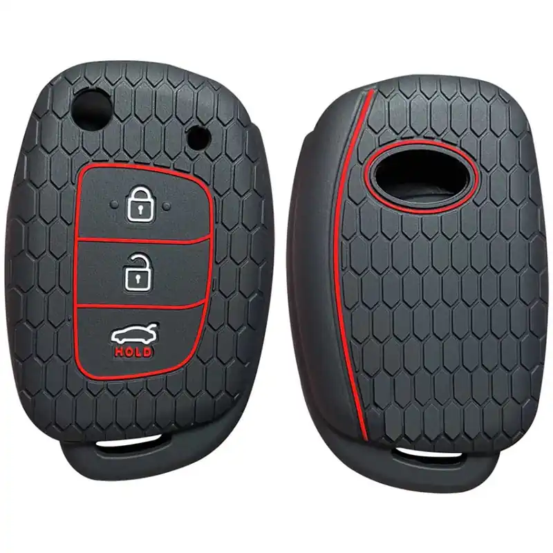 Hyundai kulcs szilikon tok 3 gombos Fekete Vásárlói kedvenc