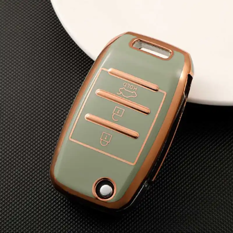 Kia 3 gombos TPU kulcstok - Zöld Kiárusítás