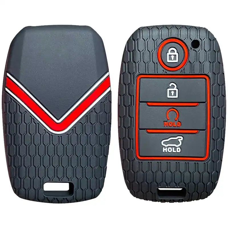 Csak ma Kia kulcs szilikon tok 4 gombos Fekete