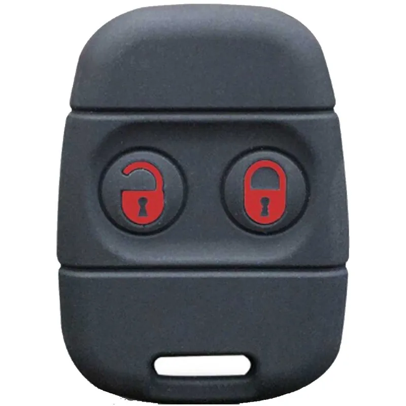 Olcsóbb Land Rover kulcs szilikon tok 2 gombos fekete-piros