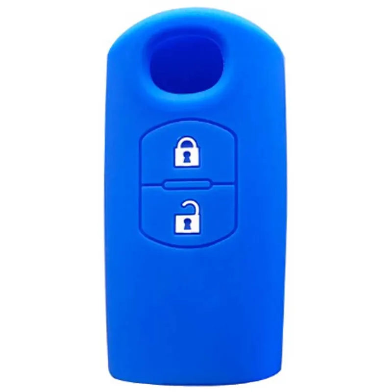 Biztonságos fizetés Mazda kulcs szilikon tok 2 gombos Kék