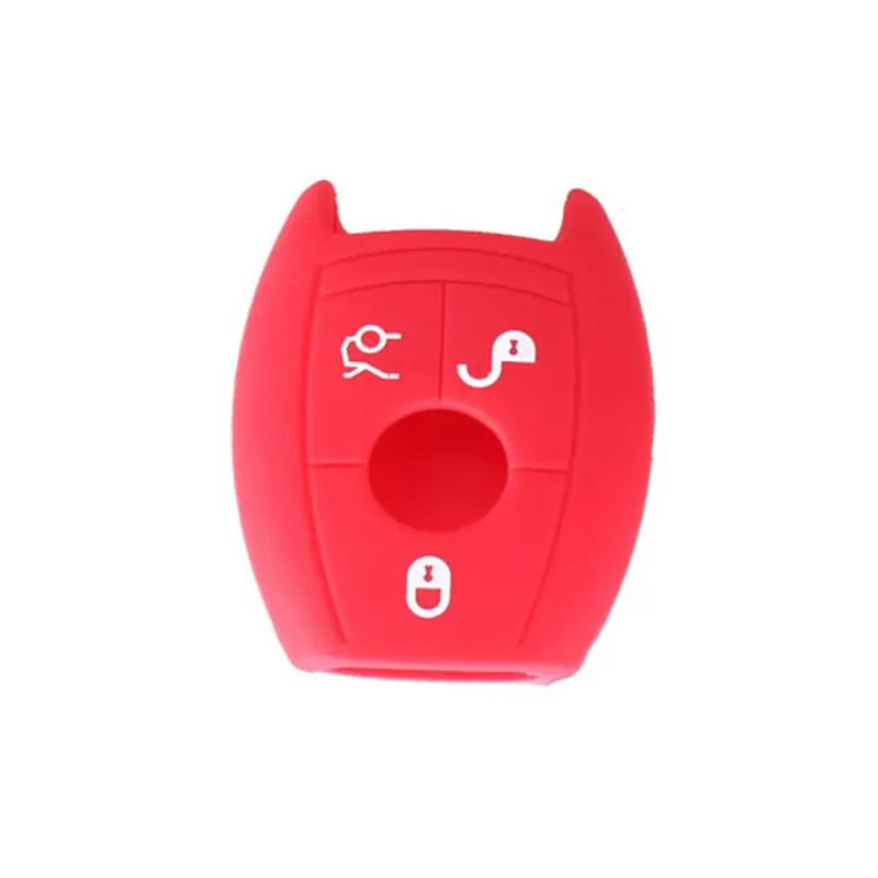 Mercedes 3 gombos kulcs szilikon tok piros Népszerű