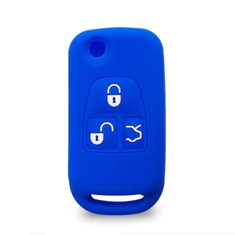 Vedd meg online Mercedes 3 gombos szilikon tok - Kék