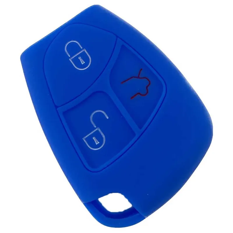 Mercedes szilikon tok 3 gombos kék Különleges ajánlat