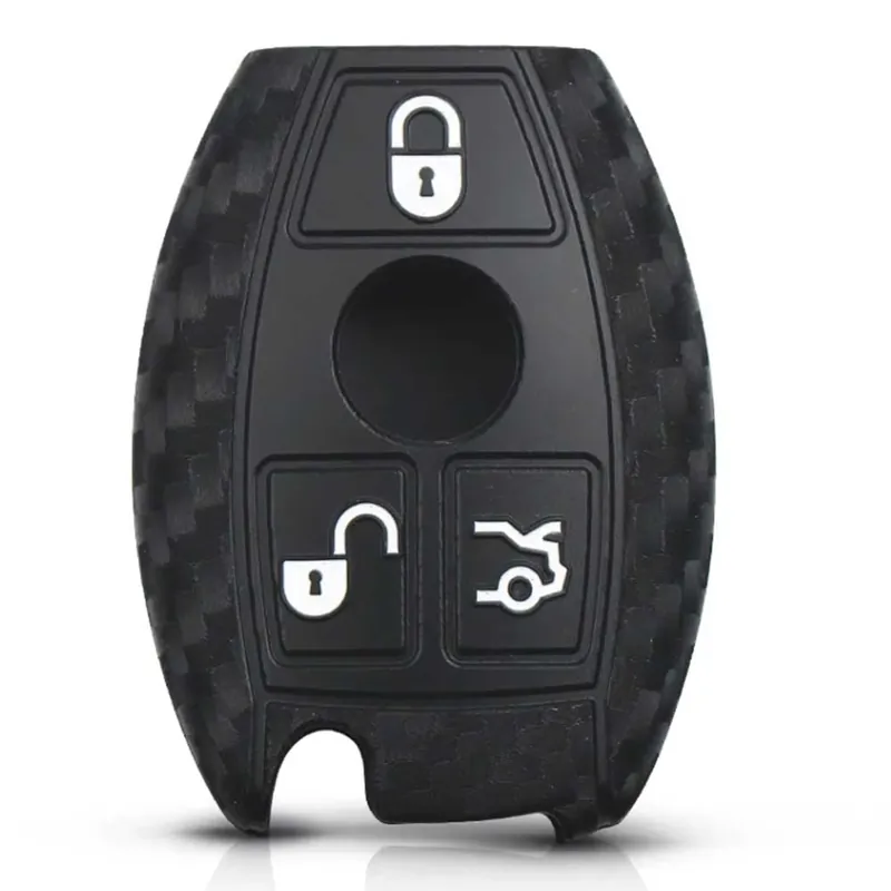 Mercedes szilikon tok Carbon 3 gombos Olcsó