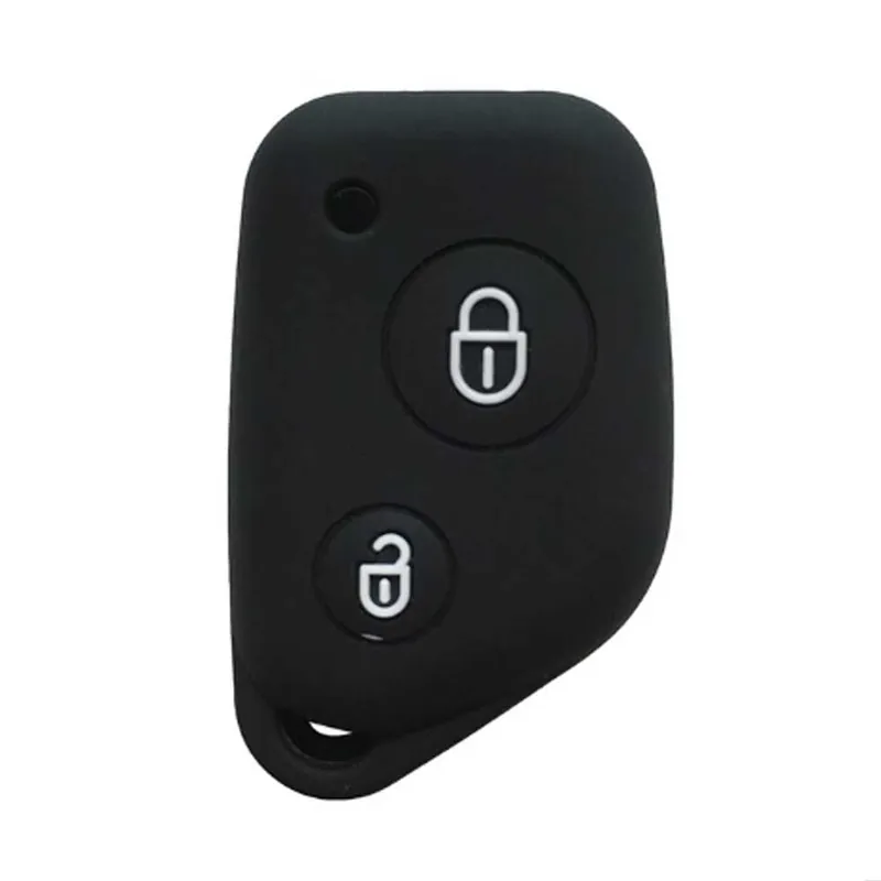 Peugeot 2 gombos szilikon tok - Fekete Utolsó esély