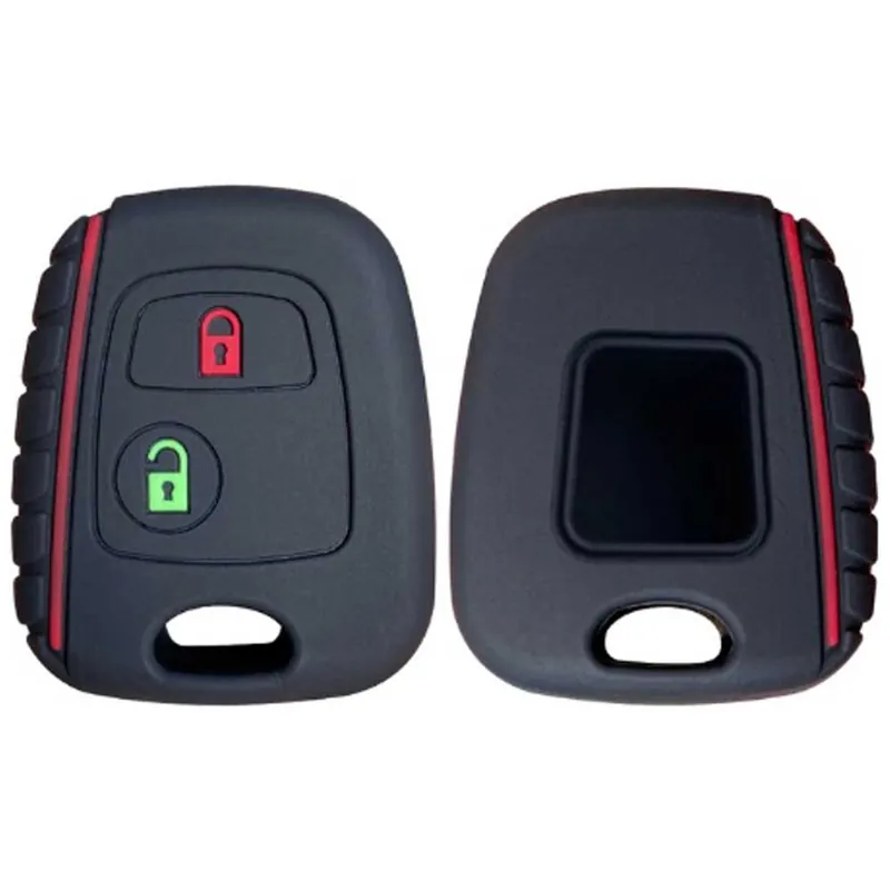 Peugeot kulcs szilikon tok 2 gombos Fekete Gyors kiszállítás