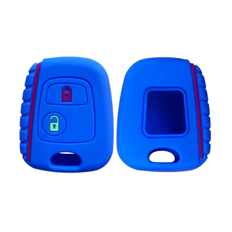 Peugeot kulcs szilikon tok 2 gombos Kék Kiárusítás