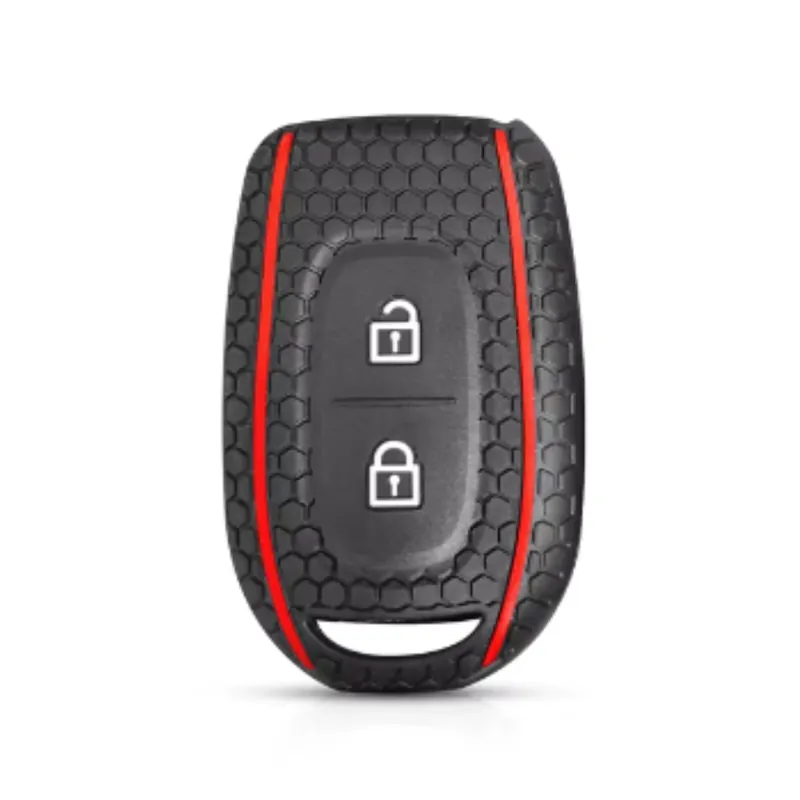 Renault 2 gombos szilikon tok Fekete-Piros/Fehér Vedd meg most